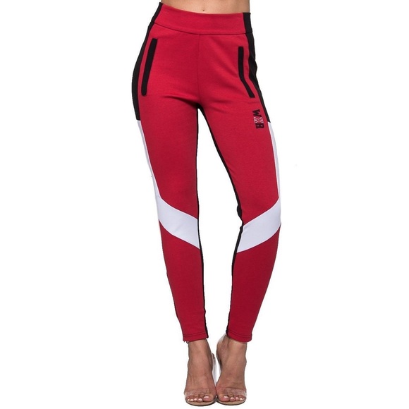 Young & Reckless Pants - Y&R x Sammy Wilk | Red Black & White Pants